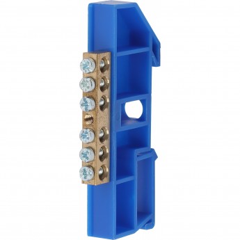 Шина PE земля на DIN-изол. ЭРА ШНИ-8х12-6-Д NO-222-50 син. Б0033378